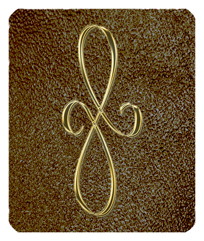 DF35-601-GD-SH-BR Gold Scroll Shimmer Brown